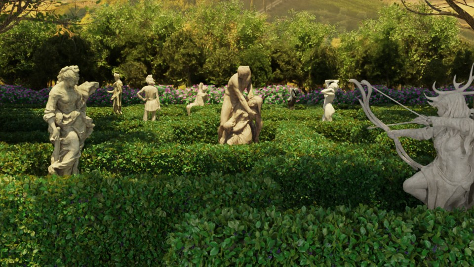 better lighting with trees as gobos around the perimeter