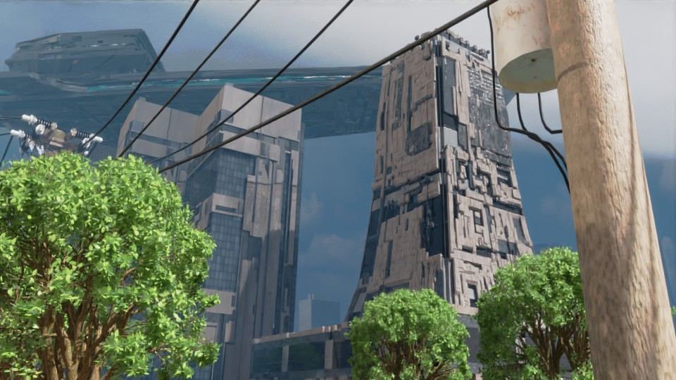 SpaceShipAboveFututerCity